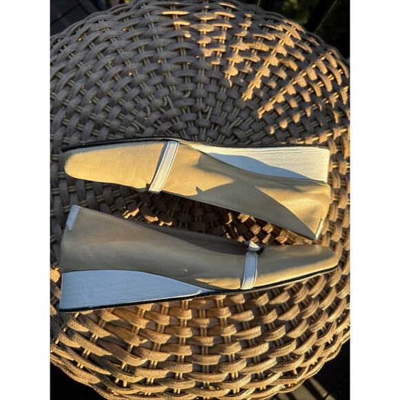 Taryn Rose shoesTan Genuine Leather US 5 Wedge Ballet Shoes 35.5 Made Italy - Picture 9 of 12